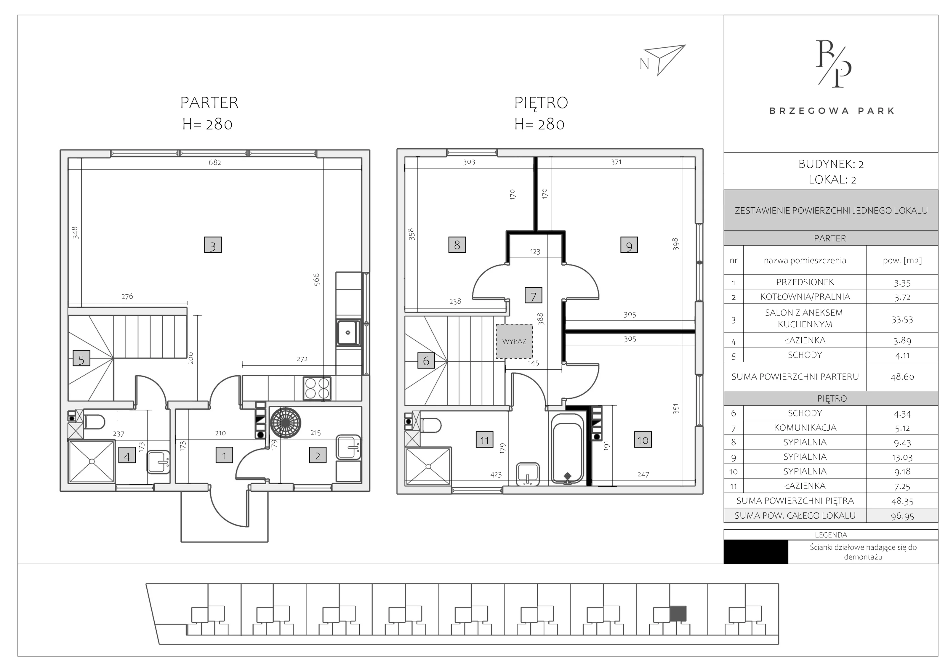 Dom 96,95 m², oferta nr Budynek 2/2, Brzegowa Park, Łomianki Dolne, ul. Brzegowa