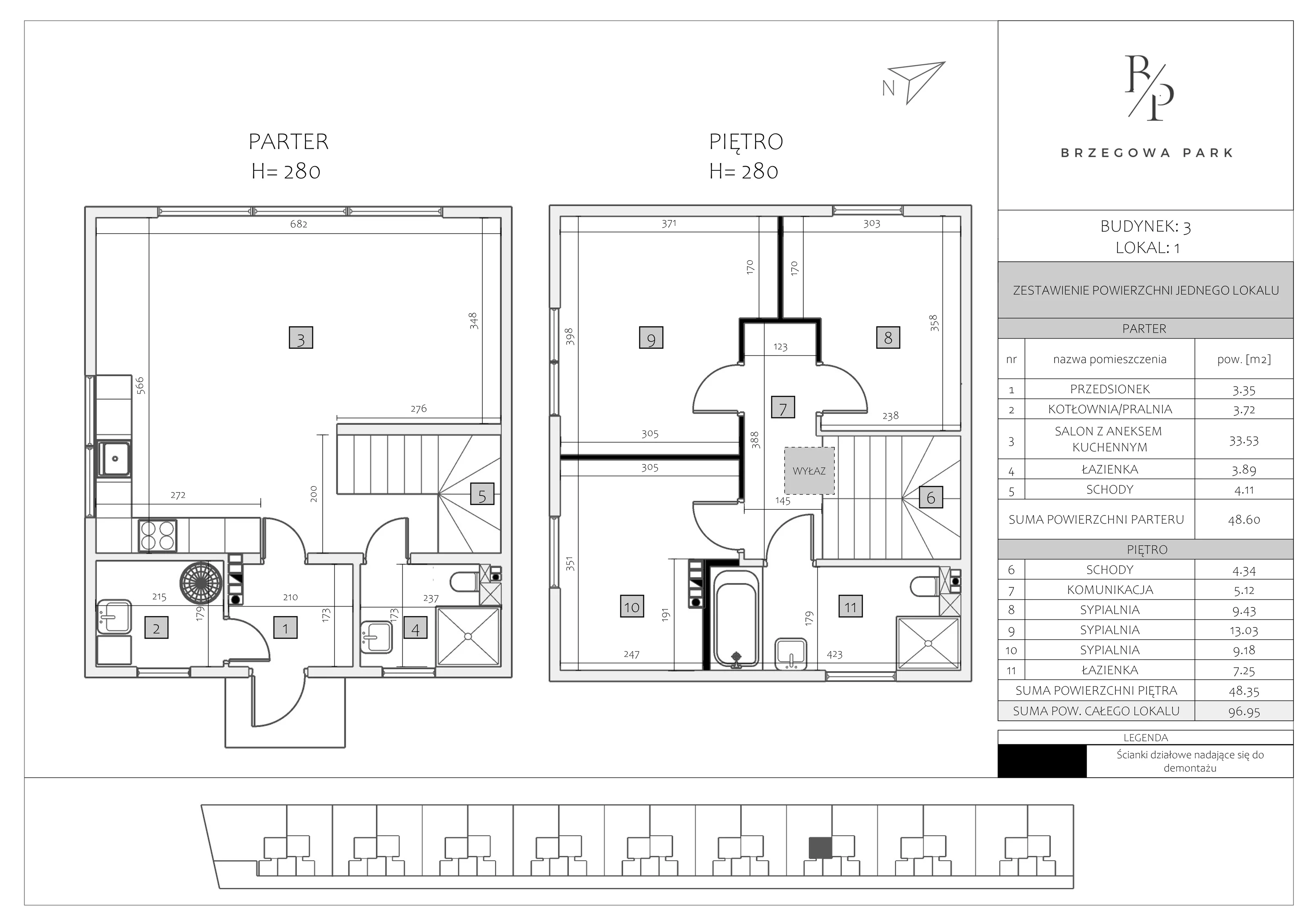 Dom 96,95 m², oferta nr Budynek 3/1, Brzegowa Park, Łomianki Dolne, ul. Brzegowa