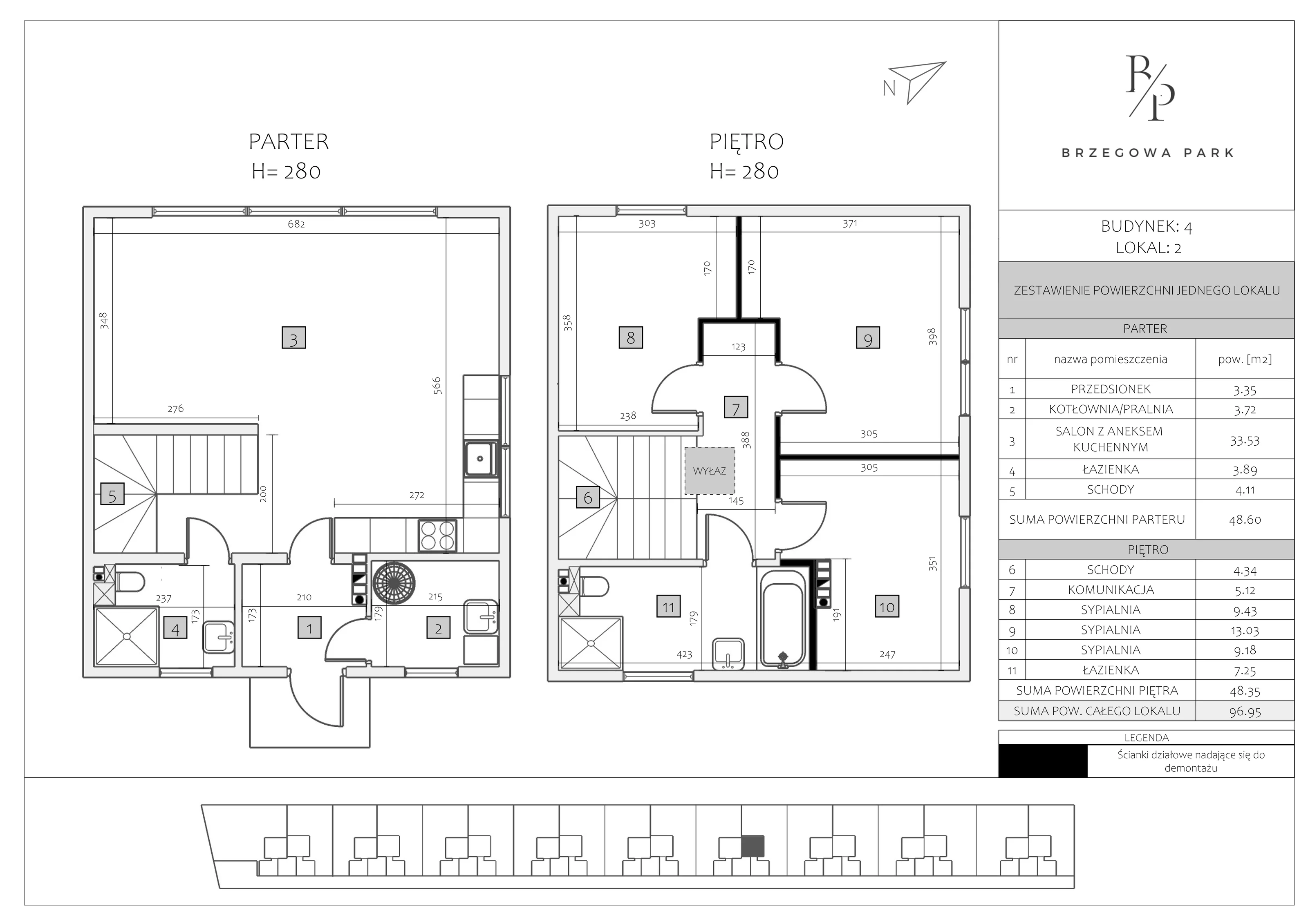 Dom 96,95 m², oferta nr Budynek 4/2, Brzegowa Park, Łomianki Dolne, ul. Brzegowa