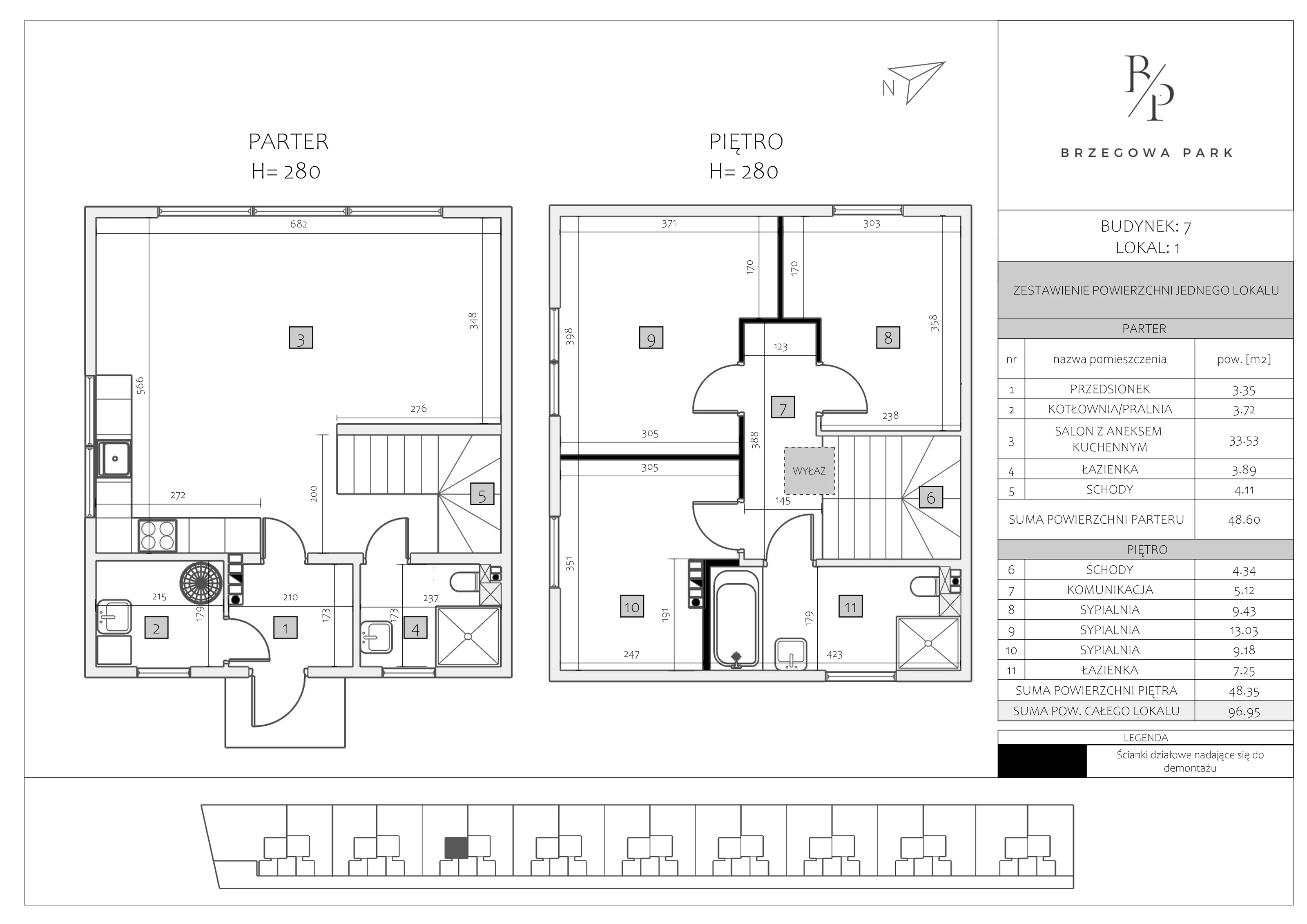 Dom 96,95 m², oferta nr Budynek 7/1, Brzegowa Park, Łomianki Dolne, ul. Brzegowa