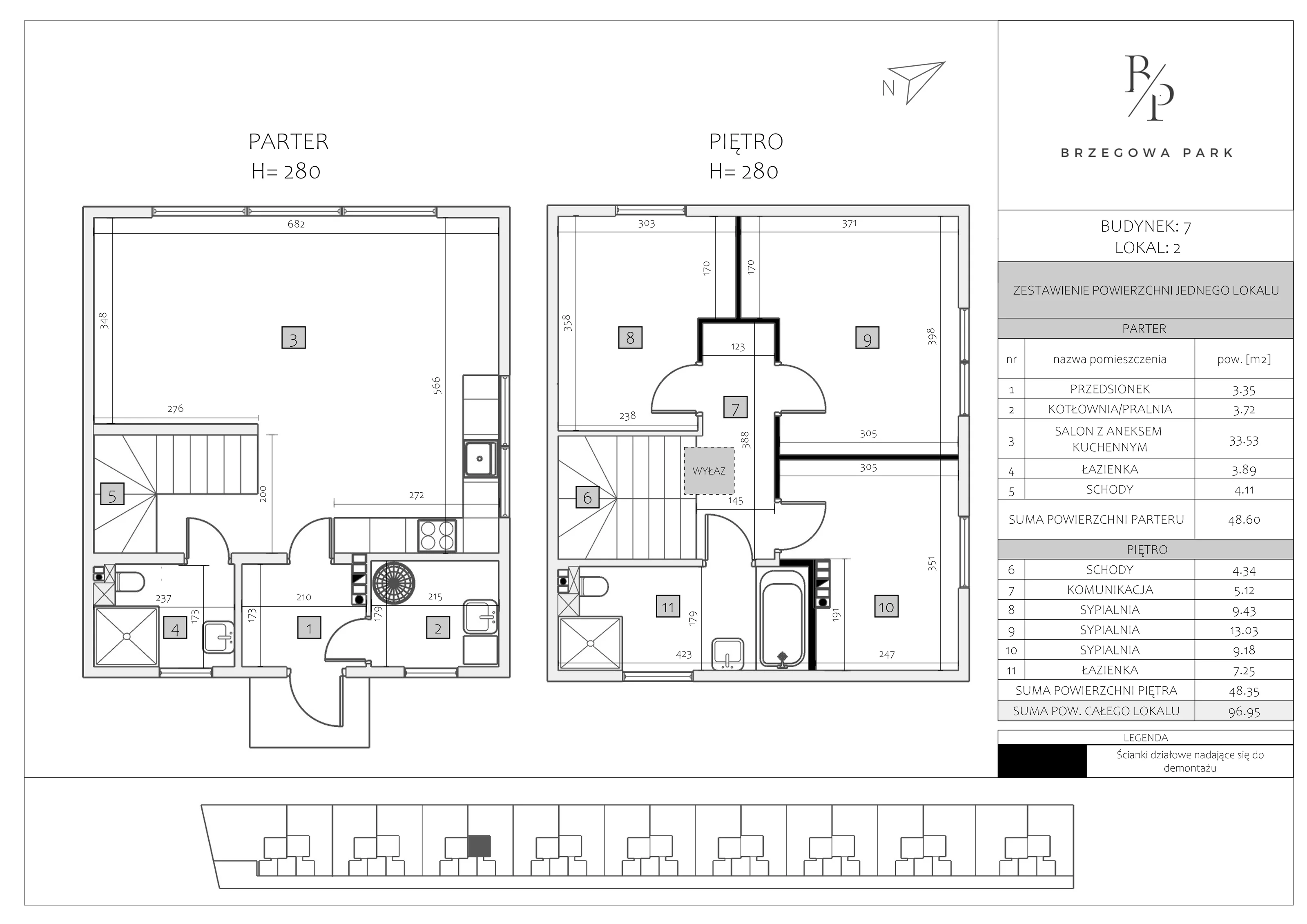 Dom 96,95 m², oferta nr Budynek 7/2, Brzegowa Park, Łomianki Dolne, ul. Brzegowa