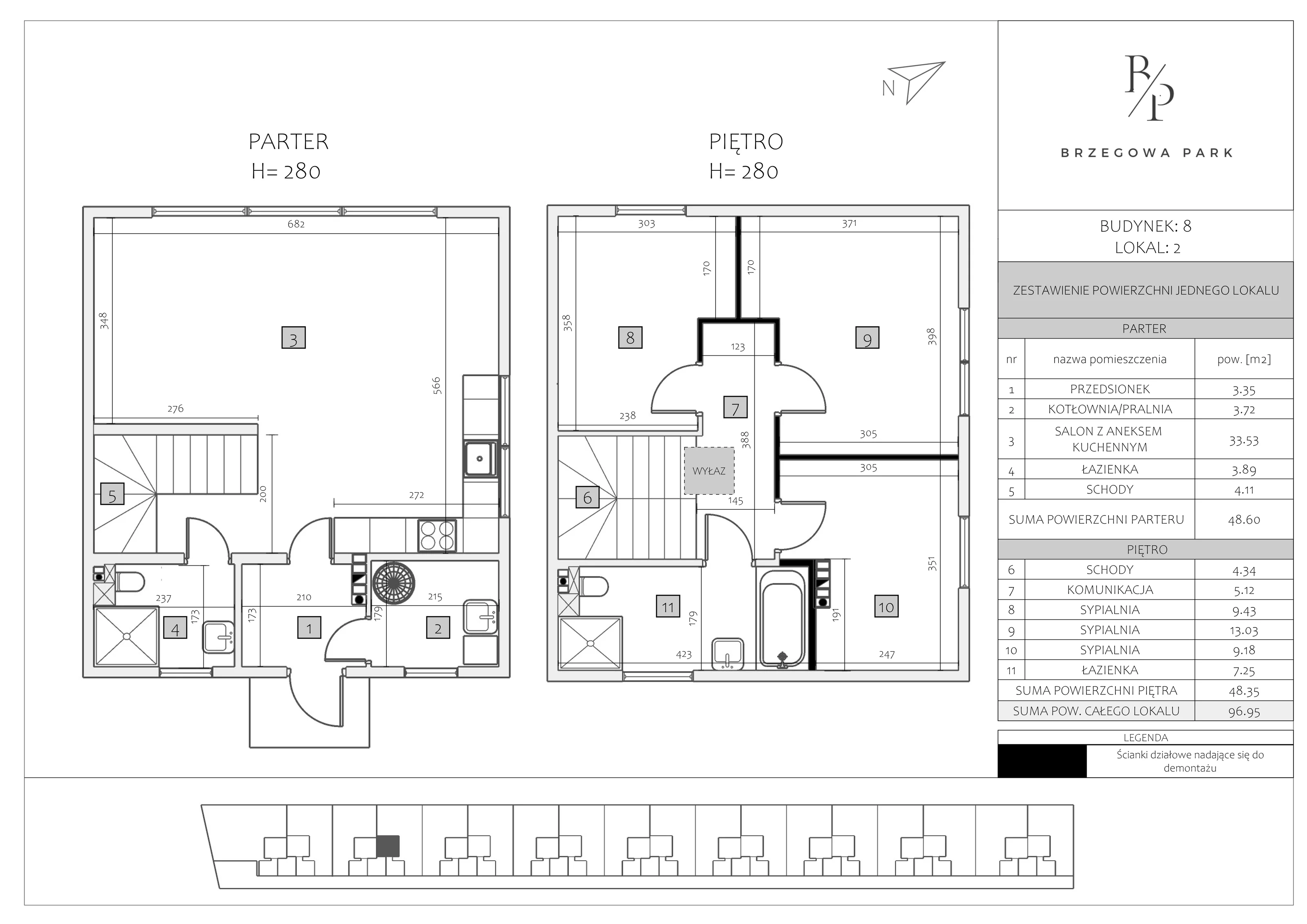 Dom 96,95 m², oferta nr Budynek 8/2, Brzegowa Park, Łomianki Dolne, ul. Brzegowa