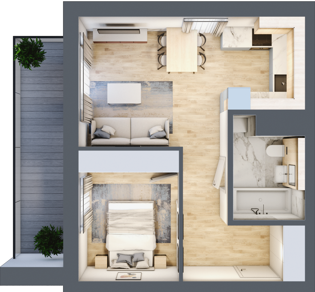 Mieszkanie 77,94 m², piętro 2, oferta nr 6A09 , Osiedle Krzeptów, Krzeptów, ul. Poziomkowa