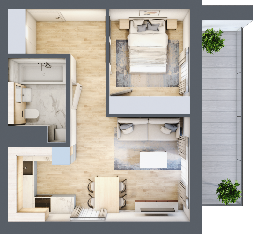 Mieszkanie 77,94 m², piętro 2, oferta nr 7A09 , Osiedle Krzeptów, Krzeptów, ul. Poziomkowa