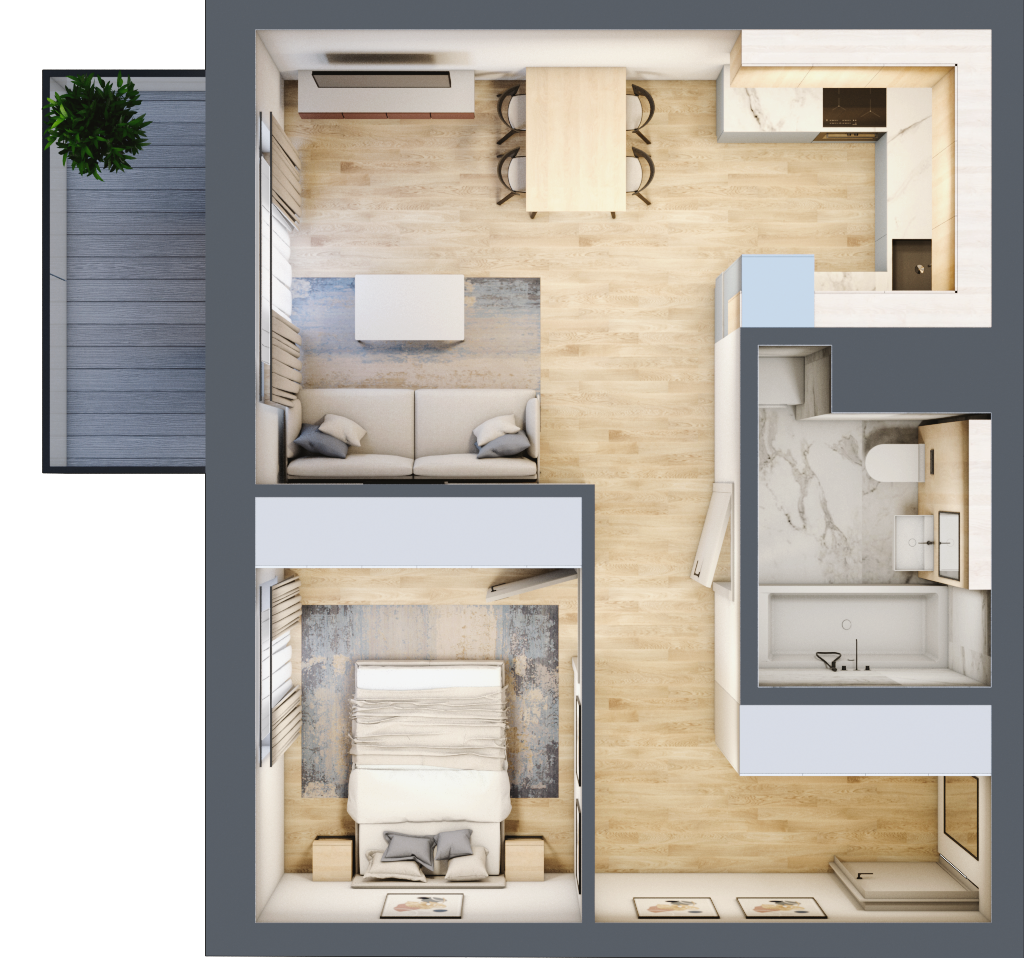 Mieszkanie 68,51 m², piętro 2, oferta nr 7A11 , Osiedle Krzeptów, Krzeptów, ul. Poziomkowa