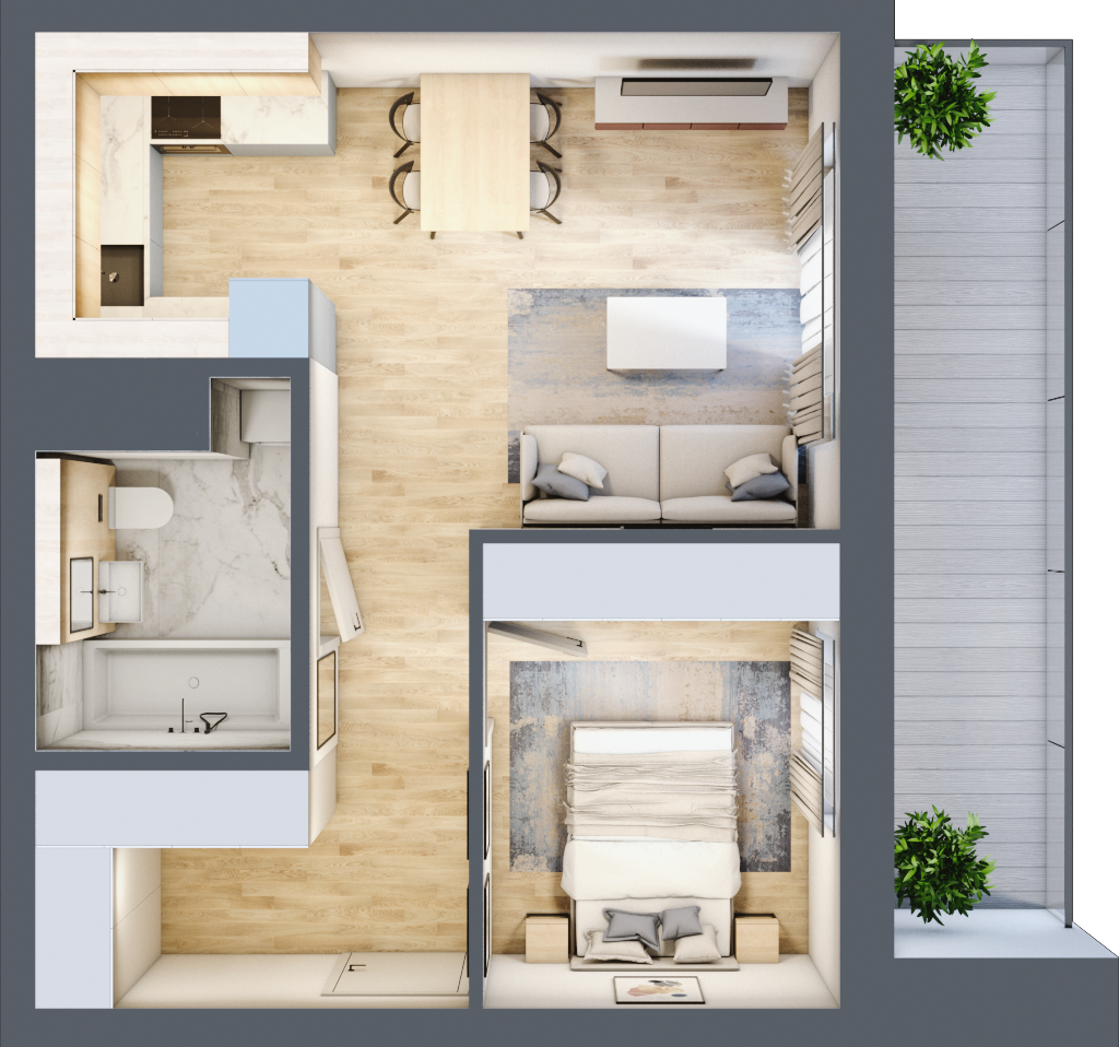 Mieszkanie 68,51 m², piętro 2, oferta nr 7A12 , Osiedle Krzeptów, Krzeptów, ul. Poziomkowa