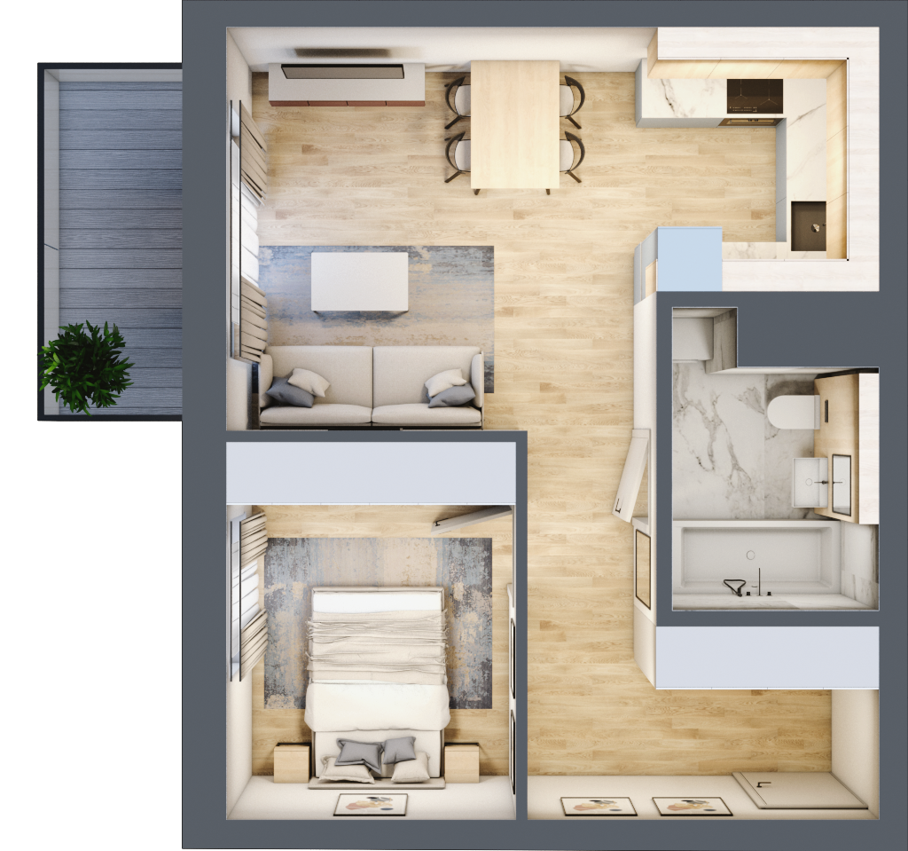 Mieszkanie 68,51 m², piętro 2, oferta nr 7B11 , Osiedle Krzeptów, Krzeptów, ul. Poziomkowa