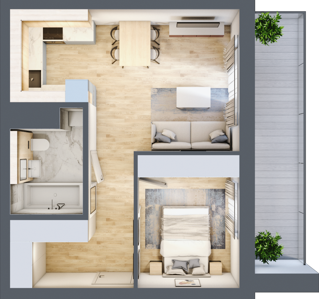 Mieszkanie 68,51 m², piętro 2, oferta nr 7B12 , Osiedle Krzeptów, Krzeptów, ul. Poziomkowa