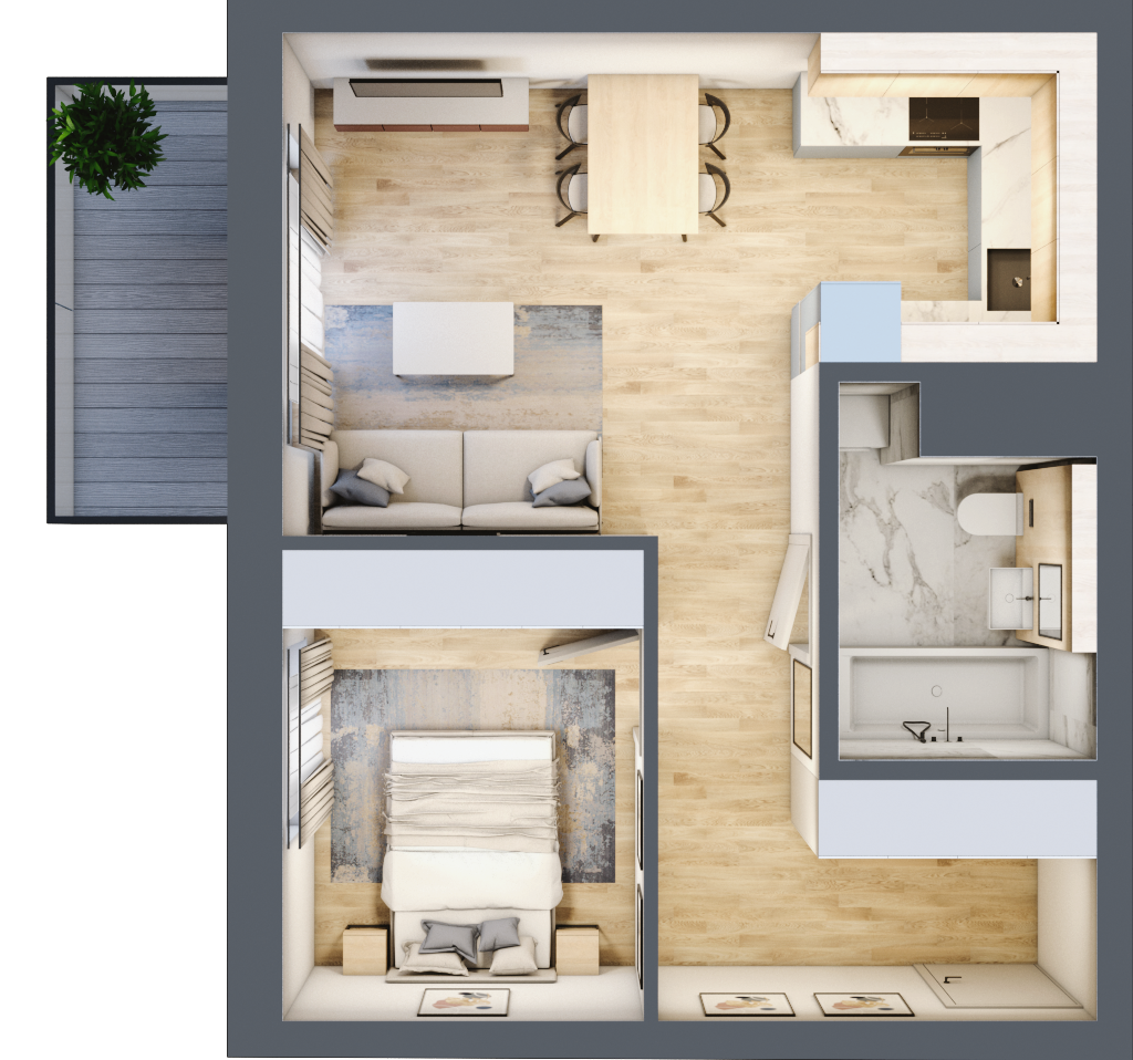 Mieszkanie 68,51 m², piętro 2, oferta nr 7C11 , Osiedle Krzeptów, Krzeptów, ul. Poziomkowa