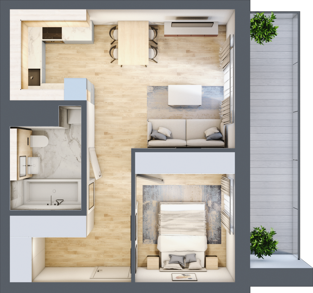 Mieszkanie 68,51 m², piętro 2, oferta nr 7C12 , Osiedle Krzeptów, Krzeptów, ul. Poziomkowa