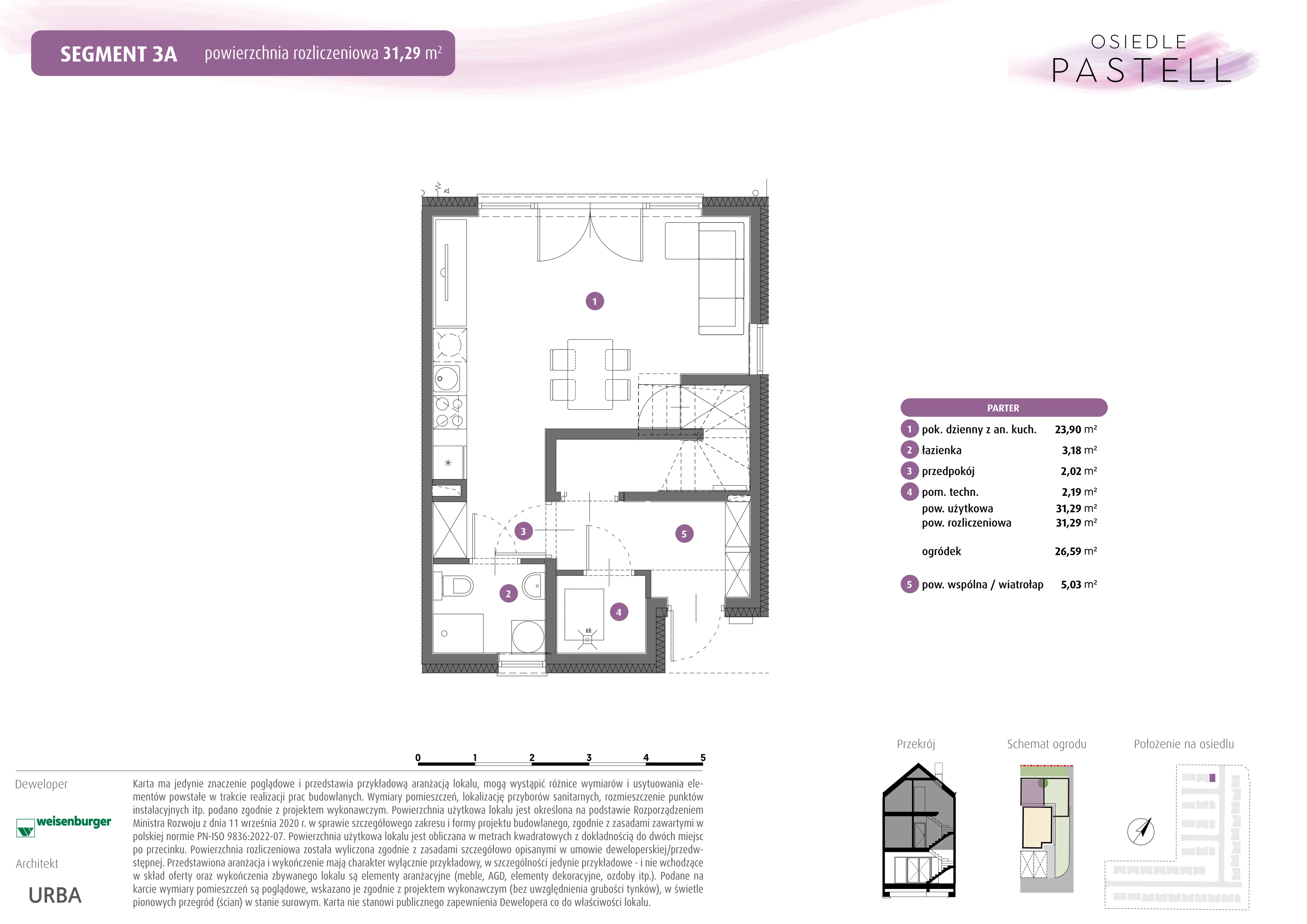 Dom 31,29 m², oferta nr 3.a, Osiedle Pastell, Warszawa, Białołęka, Henryków, ul. Kazimierza Pułaskiego