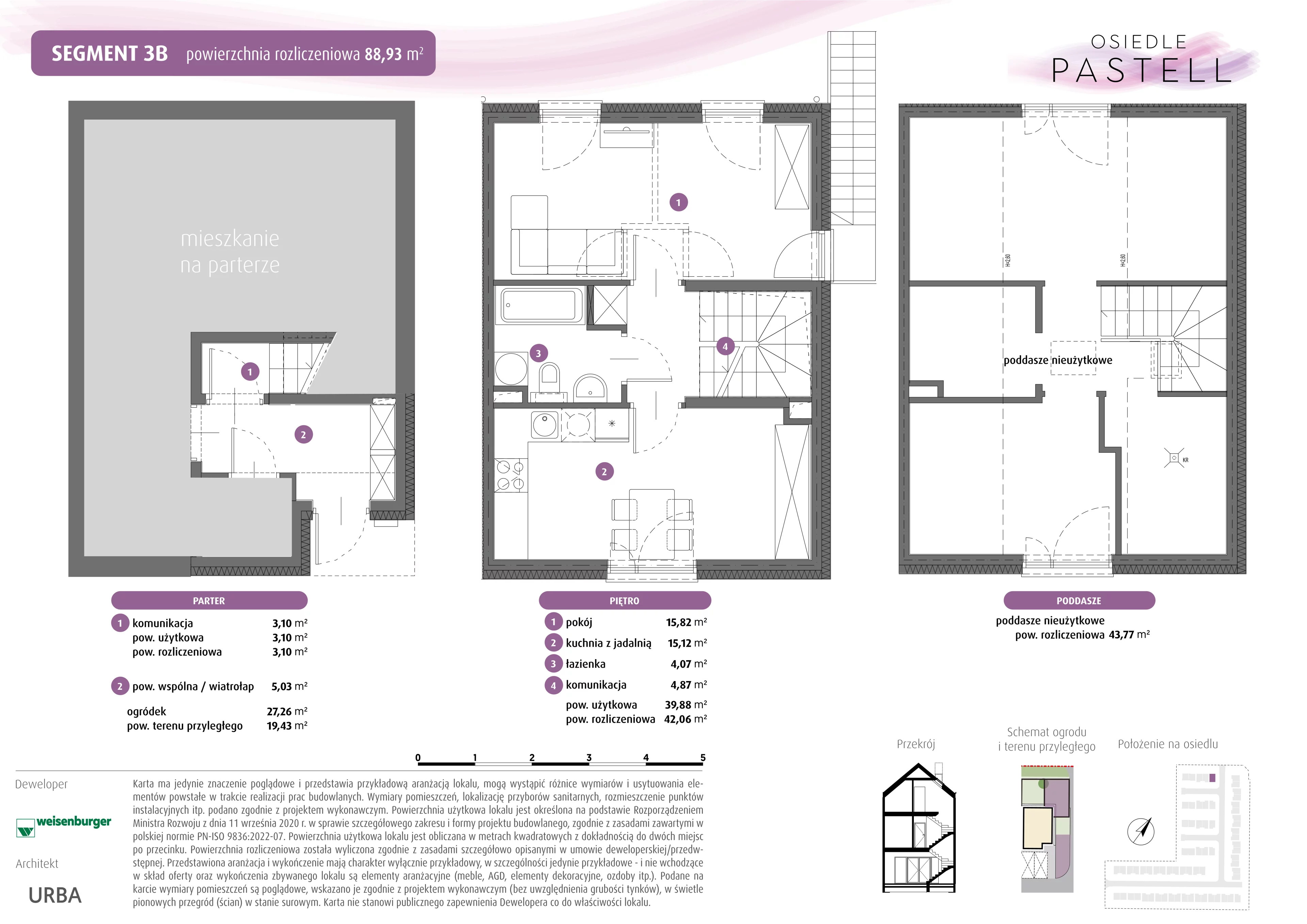 Dom 42,98 m², oferta nr 3B, Osiedle Pastell, Warszawa, Białołęka, Henryków, ul. Kazimierza Pułaskiego