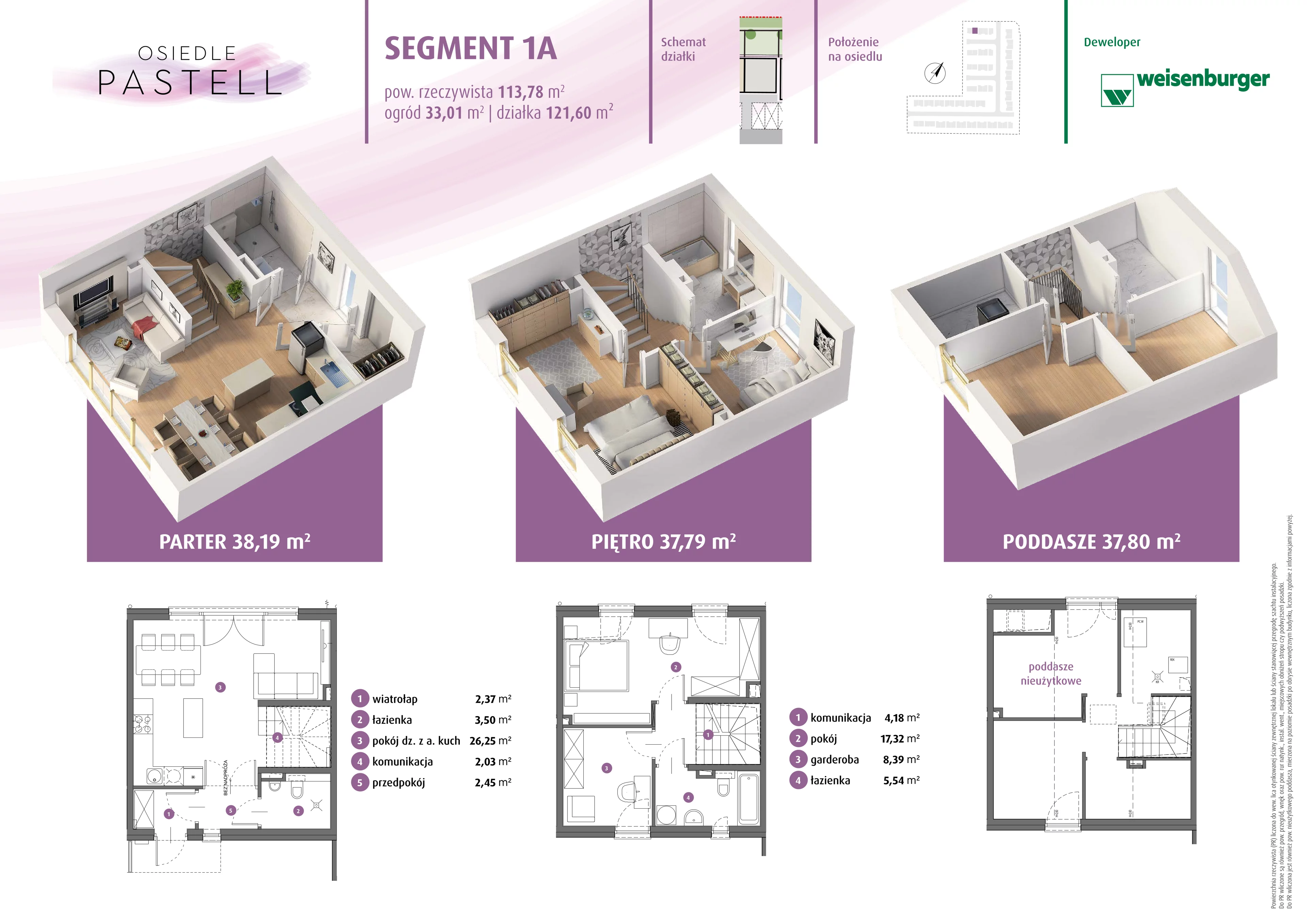 Dom 72,03 m², oferta nr 1.a, Osiedle Pastell, Warszawa, Białołęka, Henryków, ul. Kazimierza Pułaskiego