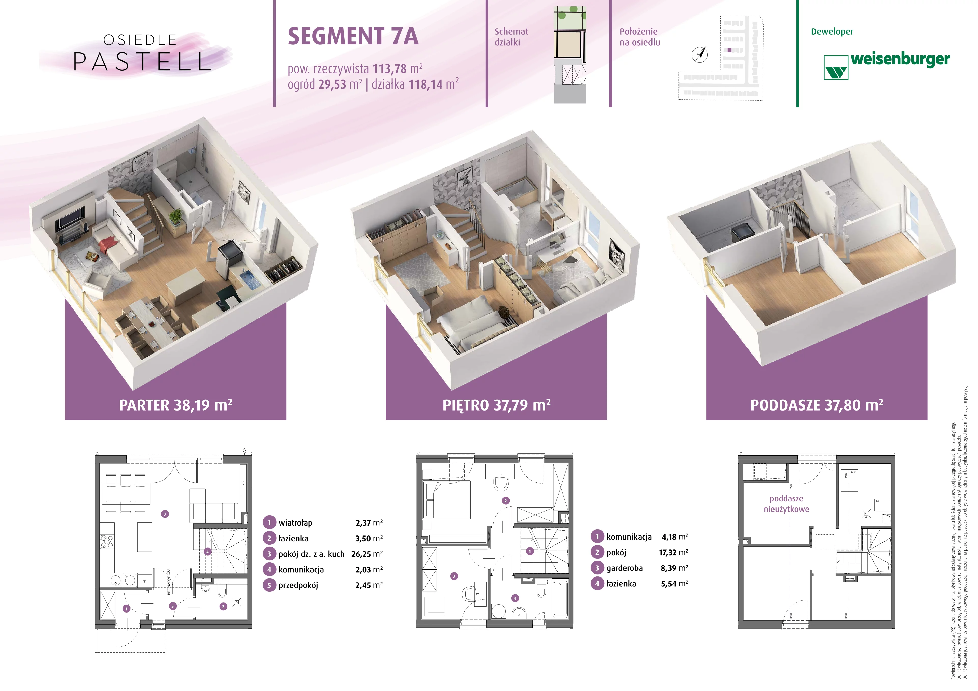 Dom 72,03 m², oferta nr 7.a, Osiedle Pastell, Warszawa, Białołęka, Henryków, ul. Kazimierza Pułaskiego