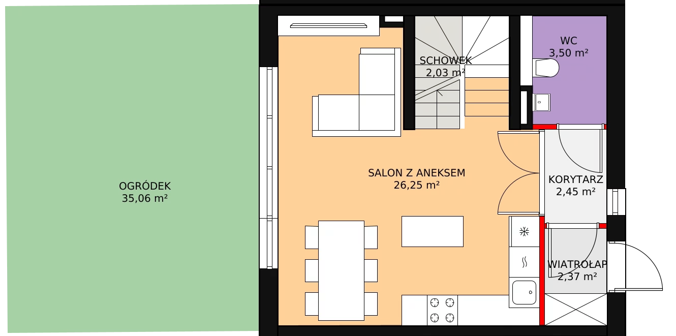 Dom 72,03 m², oferta nr 1.a, Osiedle Pastell, Warszawa, Białołęka, Henryków, ul. Kazimierza Pułaskiego