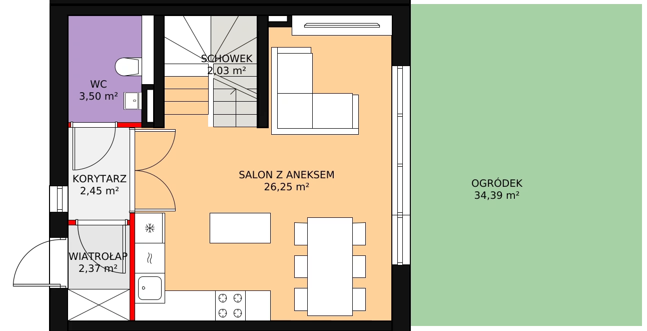 Dom 72,03 m², oferta nr 10.b, Osiedle Pastell, Warszawa, Białołęka, Henryków, ul. Kazimierza Pułaskiego