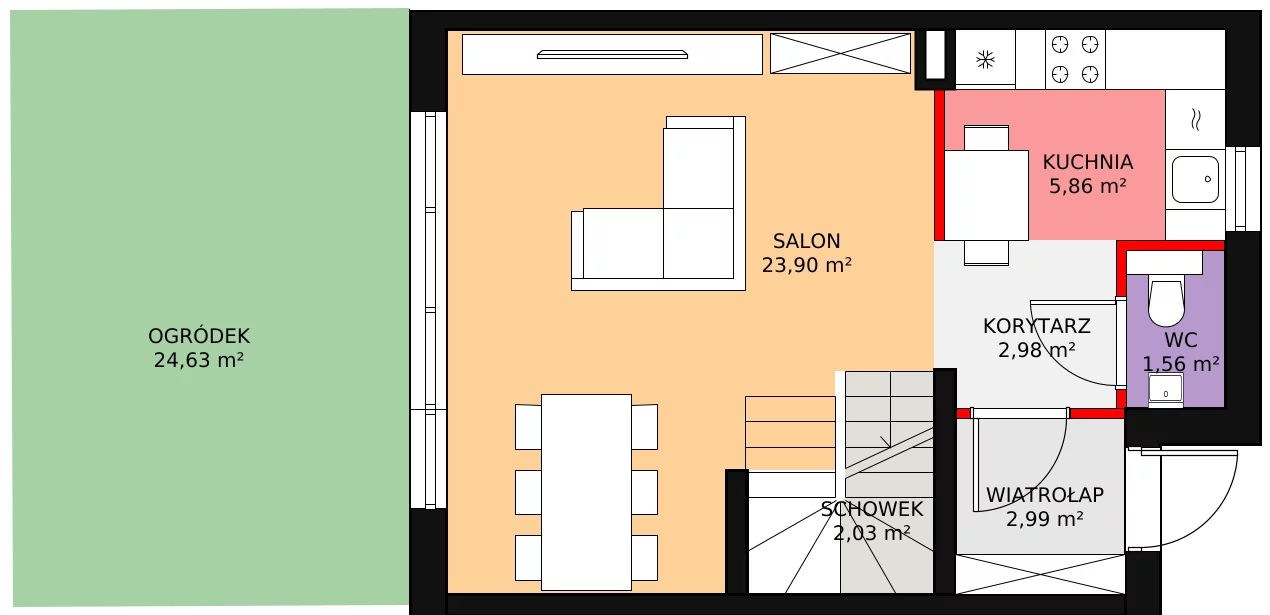 Dom 89,76 m², oferta nr 13.b, Osiedle Pastell, Warszawa, Białołęka, Henryków, ul. Kazimierza Pułaskiego