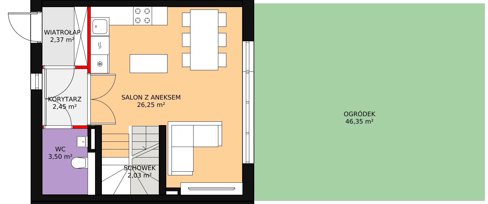 Dom 72,03 m², oferta nr 21.a, Osiedle Pastell, Warszawa, Białołęka, Henryków, ul. Kazimierza Pułaskiego