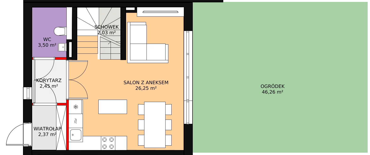 Dom 72,03 m², oferta nr 21.b, Osiedle Pastell, Warszawa, Białołęka, Henryków, ul. Kazimierza Pułaskiego