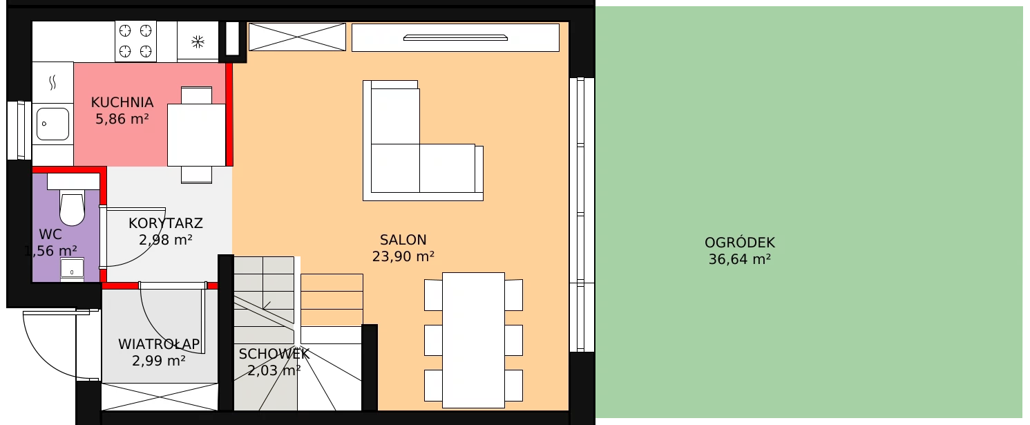 Dom 79,27 m², oferta nr 28.b, Osiedle Pastell, Warszawa, Białołęka, Henryków, ul. Kazimierza Pułaskiego