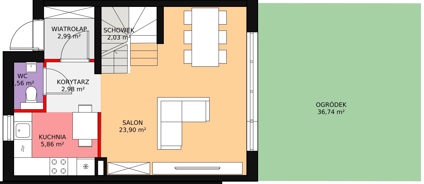 Dom 89,76 m², oferta nr 31.b, Osiedle Pastell, Warszawa, Białołęka, Henryków, ul. Kazimierza Pułaskiego