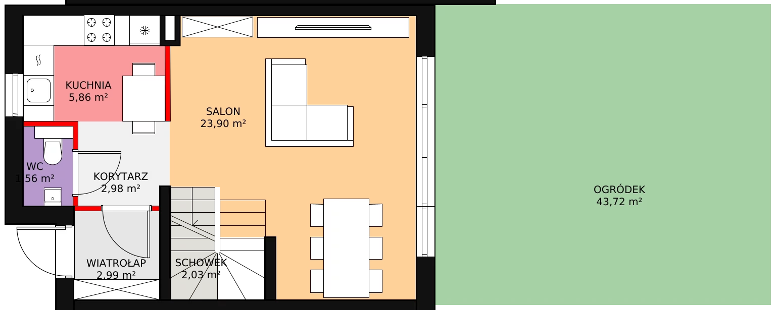 Dom 89,76 m², oferta nr 32.a, Osiedle Pastell, Warszawa, Białołęka, Henryków, ul. Kazimierza Pułaskiego