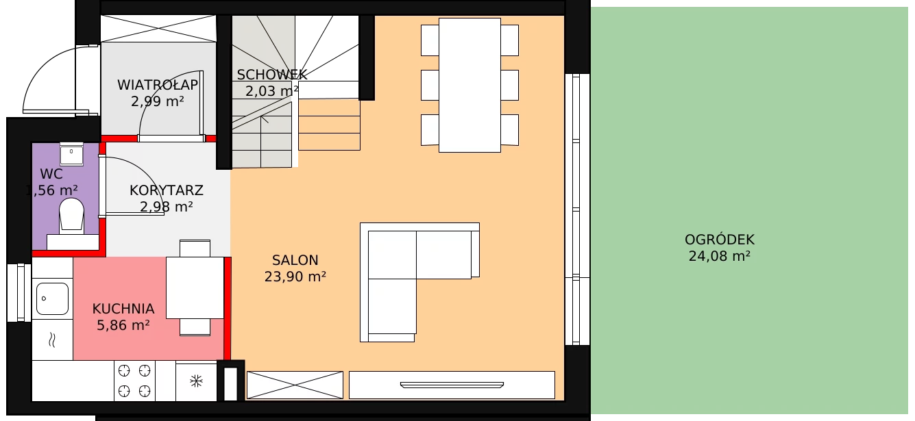 Dom 79,27 m², oferta nr 5.a, Osiedle Pastell, Warszawa, Białołęka, Henryków, ul. Kazimierza Pułaskiego