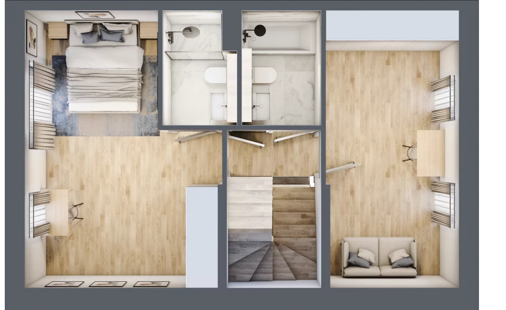 Dom 91,12 m², oferta nr 1A, Leszczyńskiego 25, Warszawa, Ursus, Gołąbki, ul. Leszczyńskiego 25
