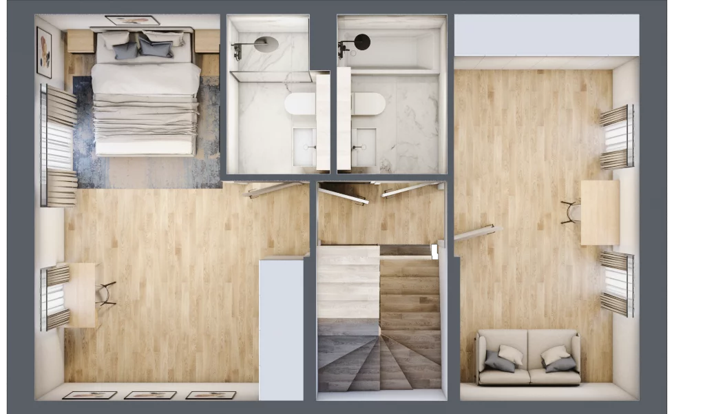 Dom 91,12 m², oferta nr 3A, Leszczyńskiego 25, Warszawa, Ursus, Gołąbki, ul. Leszczyńskiego 25