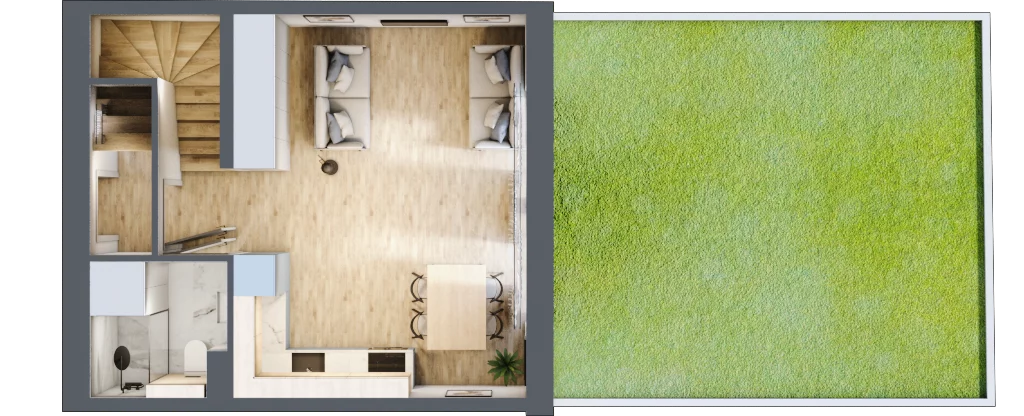 Dom 65,39 m², oferta nr 7B, Leszczyńskiego 25, Warszawa, Ursus, Gołąbki, ul. Leszczyńskiego 25