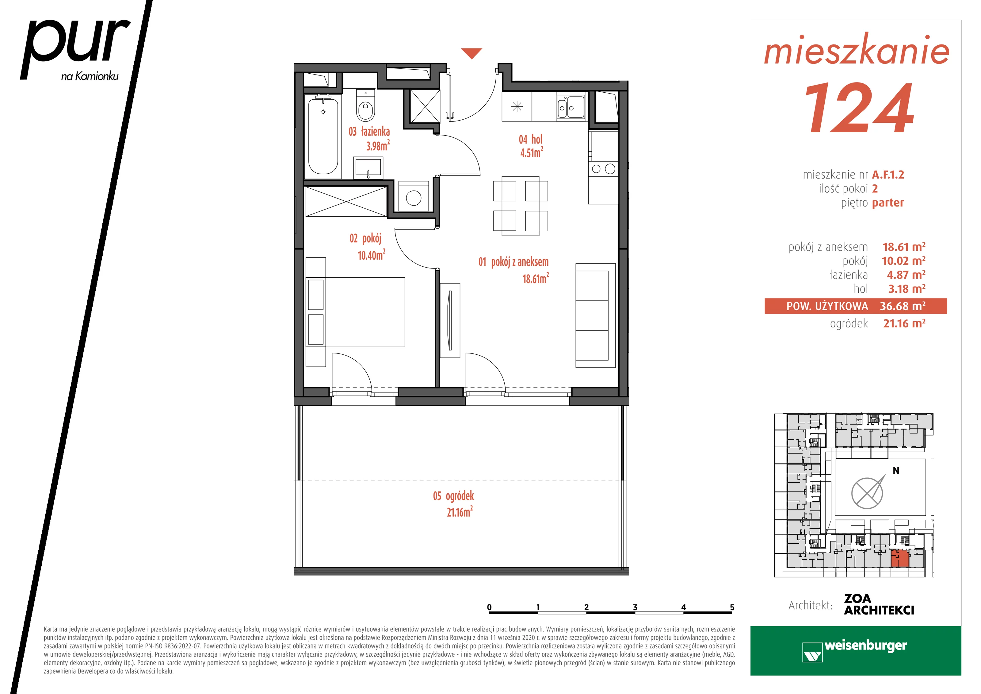 Mieszkanie 36,68 m², parter, oferta nr AF1.2, PUR na Kamionku, Warszawa, Praga Południe, Kamionek, ul. Żupnicza