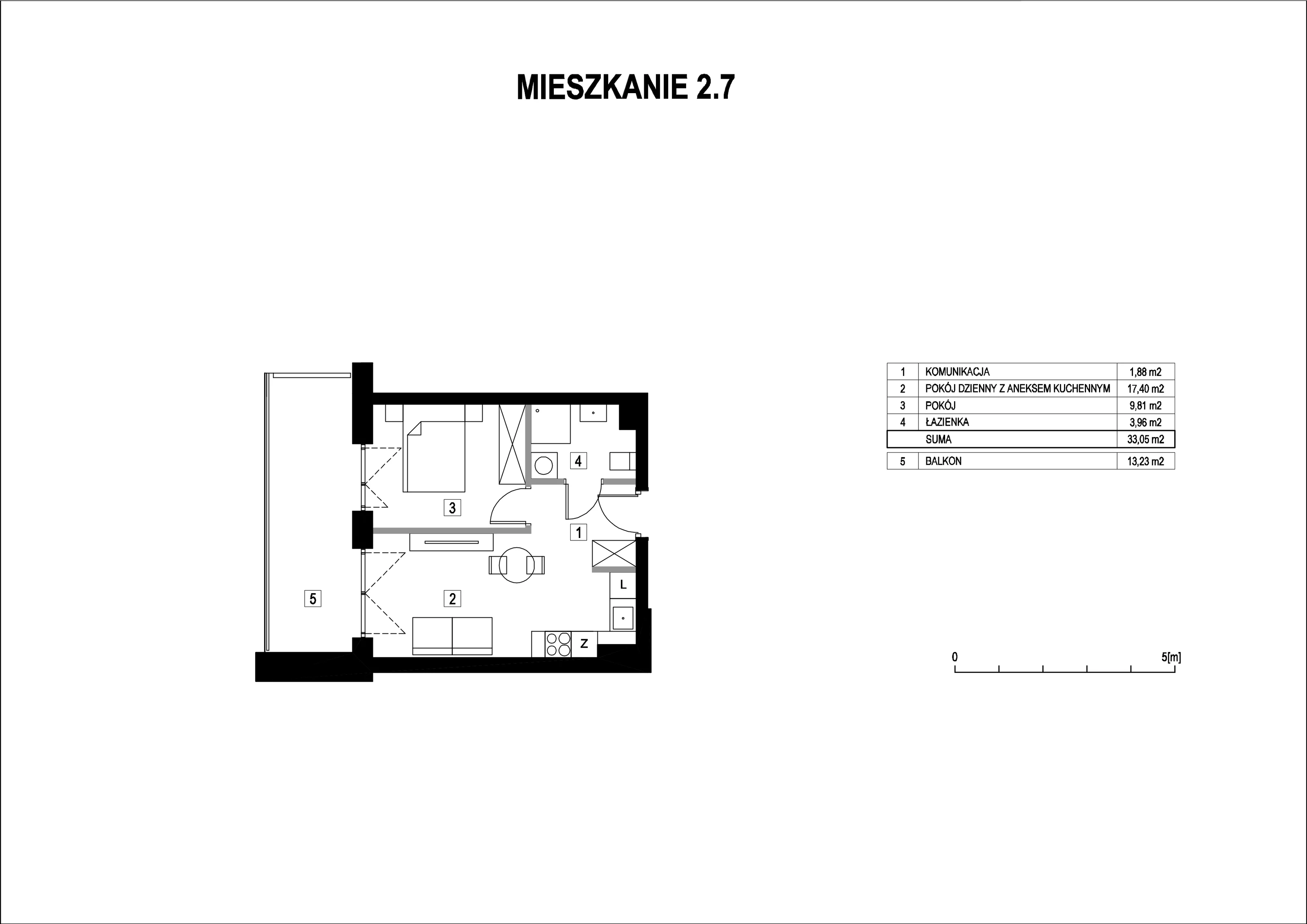 Apartament 33,05 m², piętro 2, oferta nr M2_7, La Vie Art, Łódź, Polesie, ul. 6 Sierpnia 10