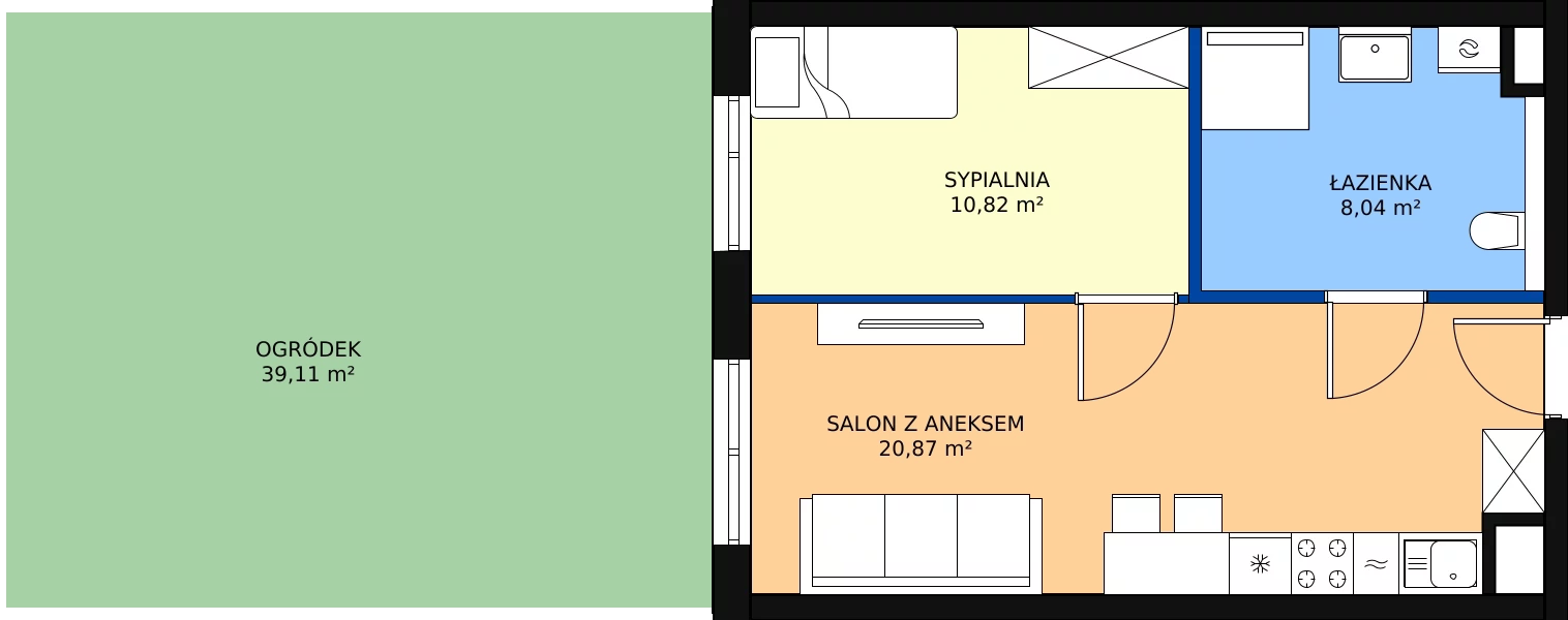Zalety mieszkania 39.73 m², M7