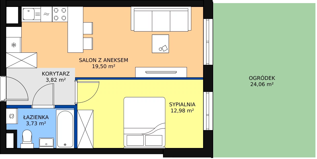 Zalety mieszkania 40.03 m², M80