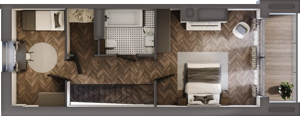 4 pokoje, mieszkanie 94,48 m², piętro 6, oferta nr 87, Kamienica Siemensa, Łódź, Śródmieście, ul. Piotrkowska 96