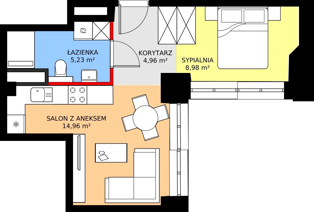 Zalety mieszkania 34.04 m², 9