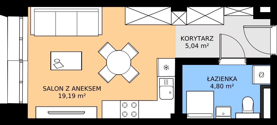 Zalety mieszkania 29.03 m², 7