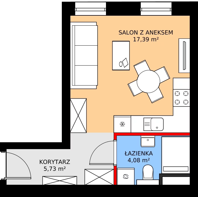 Zalety mieszkania 27.2 m², 76