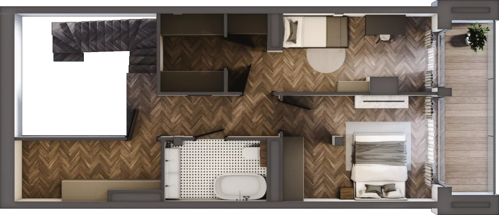 4 pokoje, mieszkanie 118,09 m², piętro 6, oferta nr 85, Kamienica Siemensa, Łódź, Śródmieście, ul. Piotrkowska 96