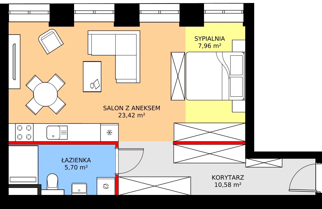 Zalety mieszkania 47.66 m², 15