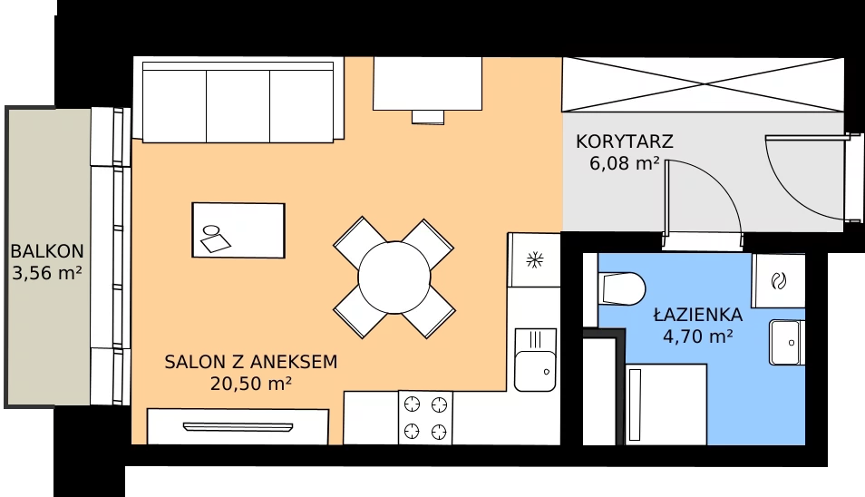 Zalety mieszkania 31.28 m², 67