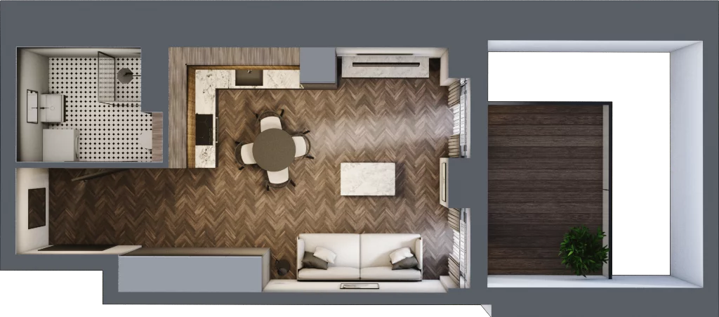 1 pokój, mieszkanie 29,39 m², piętro 1, oferta nr 19, Kamienica Siemensa, Łódź, Śródmieście, ul. Piotrkowska 96