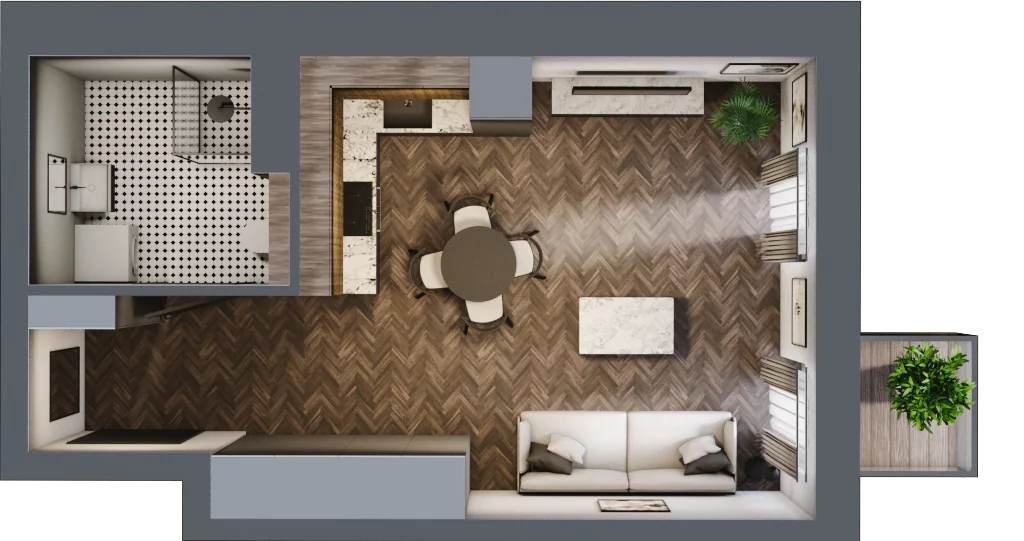 1 pokój, mieszkanie 31,08 m², piętro 4, oferta nr 81, Kamienica Siemensa, Łódź, Śródmieście, ul. Piotrkowska 96