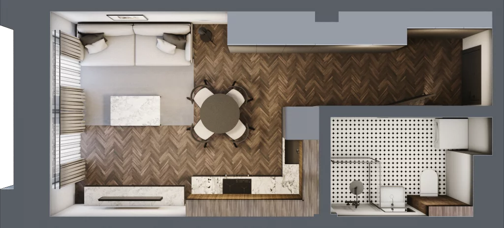 1 pokój, mieszkanie 27,99 m², piętro 2, oferta nr 28, Kamienica Siemensa, Łódź, Śródmieście, ul. Piotrkowska 96