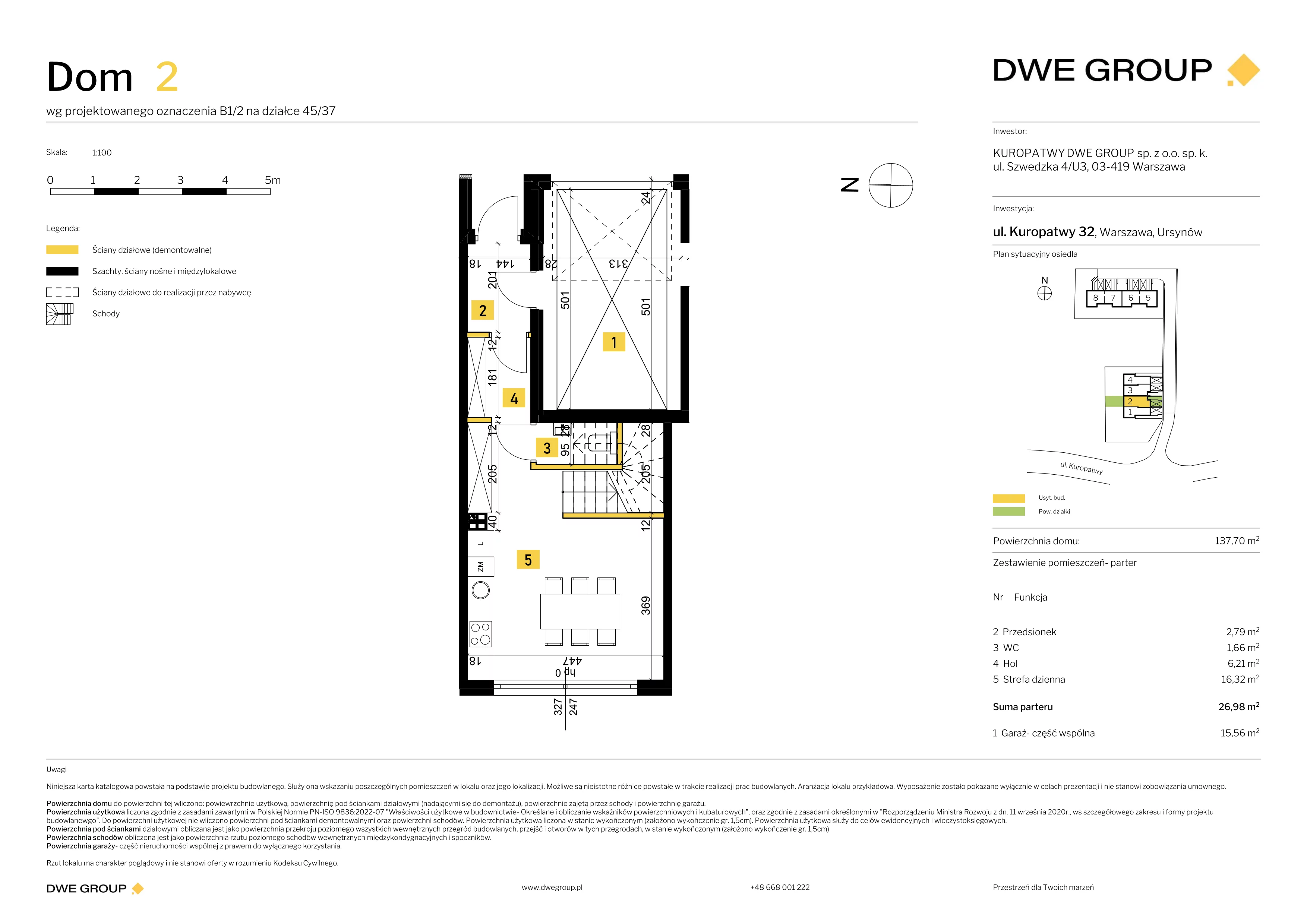 Dom 137,70 m², oferta nr 2, Kuropatwy, Warszawa, Ursynów, ul. Kuropatwy 32