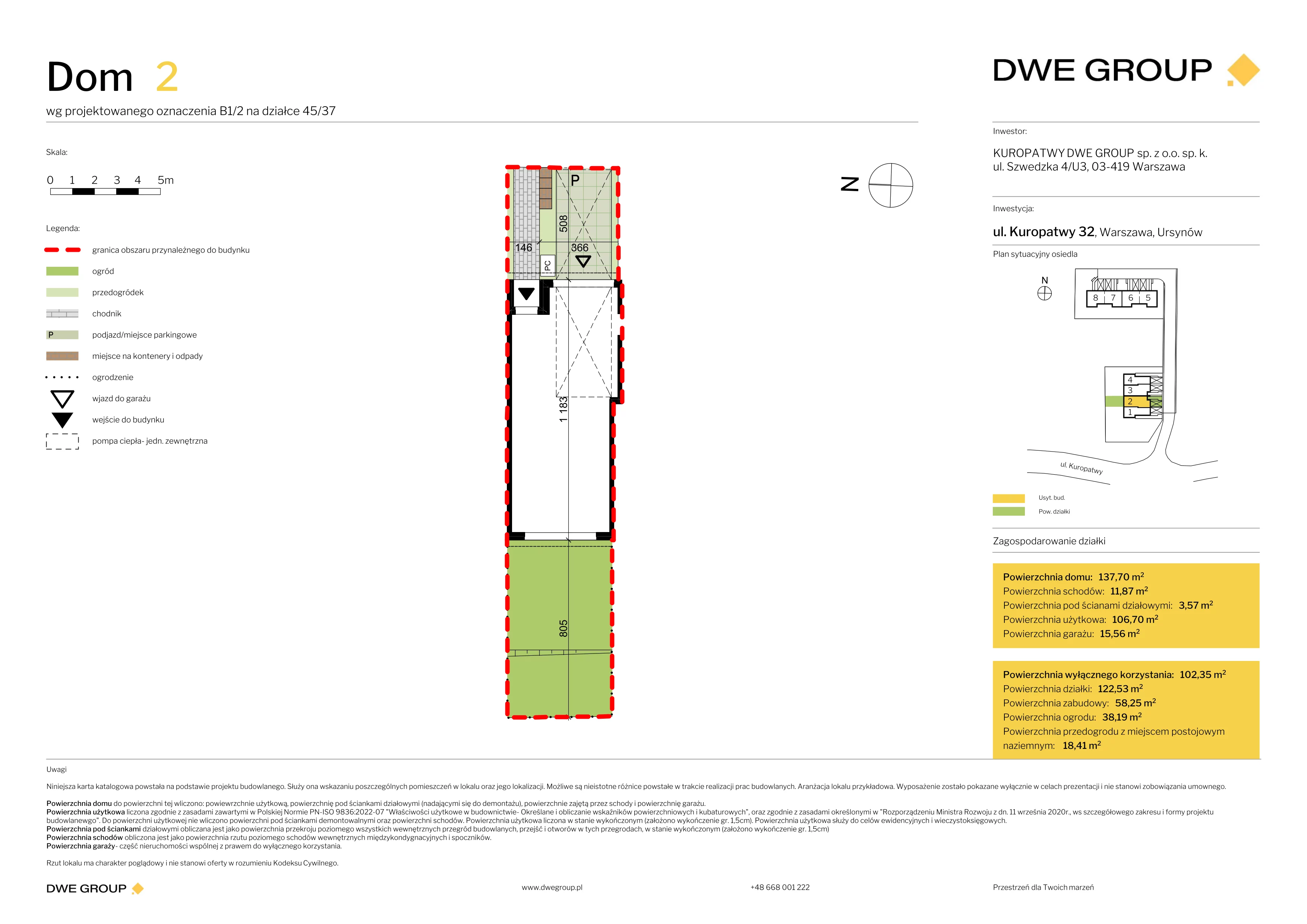 Dom 137,70 m², oferta nr 2, Kuropatwy, Warszawa, Ursynów, ul. Kuropatwy 32