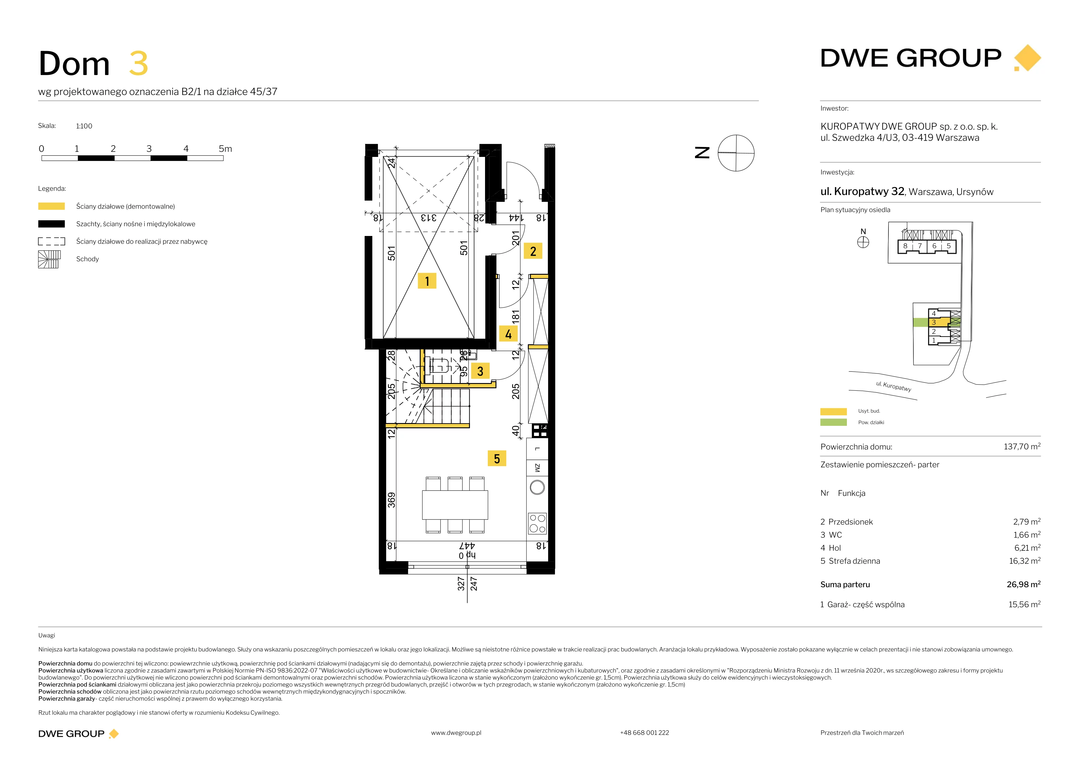 Dom 137,70 m², oferta nr 3, Kuropatwy, Warszawa, Ursynów, ul. Kuropatwy 32