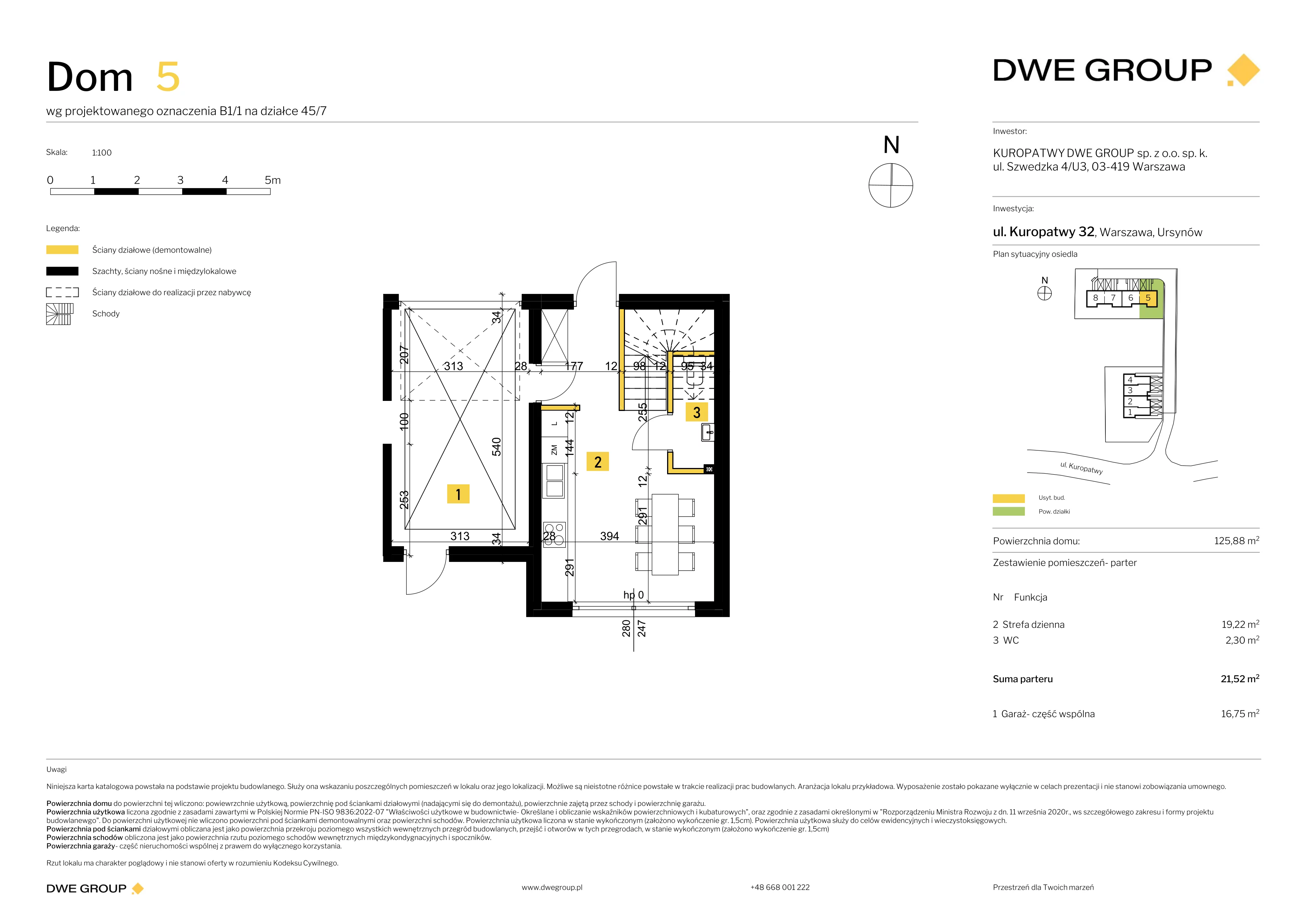 Dom 125,88 m², oferta nr 5, Kuropatwy, Warszawa, Ursynów, ul. Kuropatwy 32