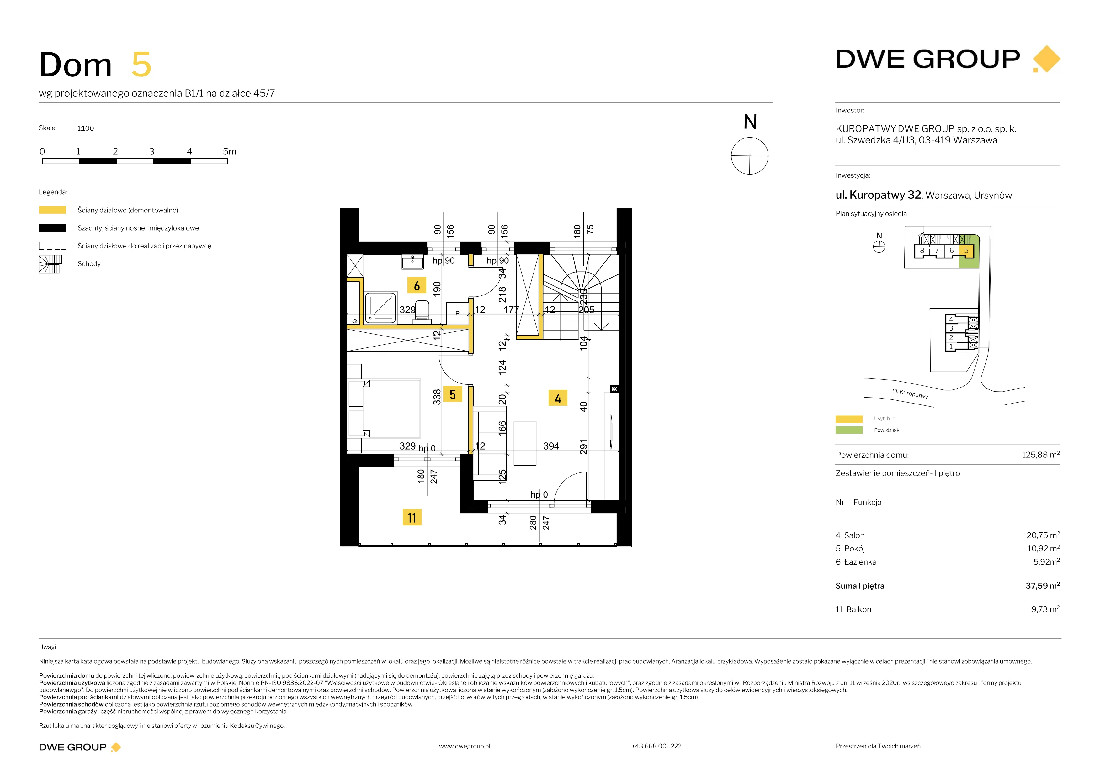 Dom 125,88 m², oferta nr 5, Kuropatwy, Warszawa, Ursynów, ul. Kuropatwy 32