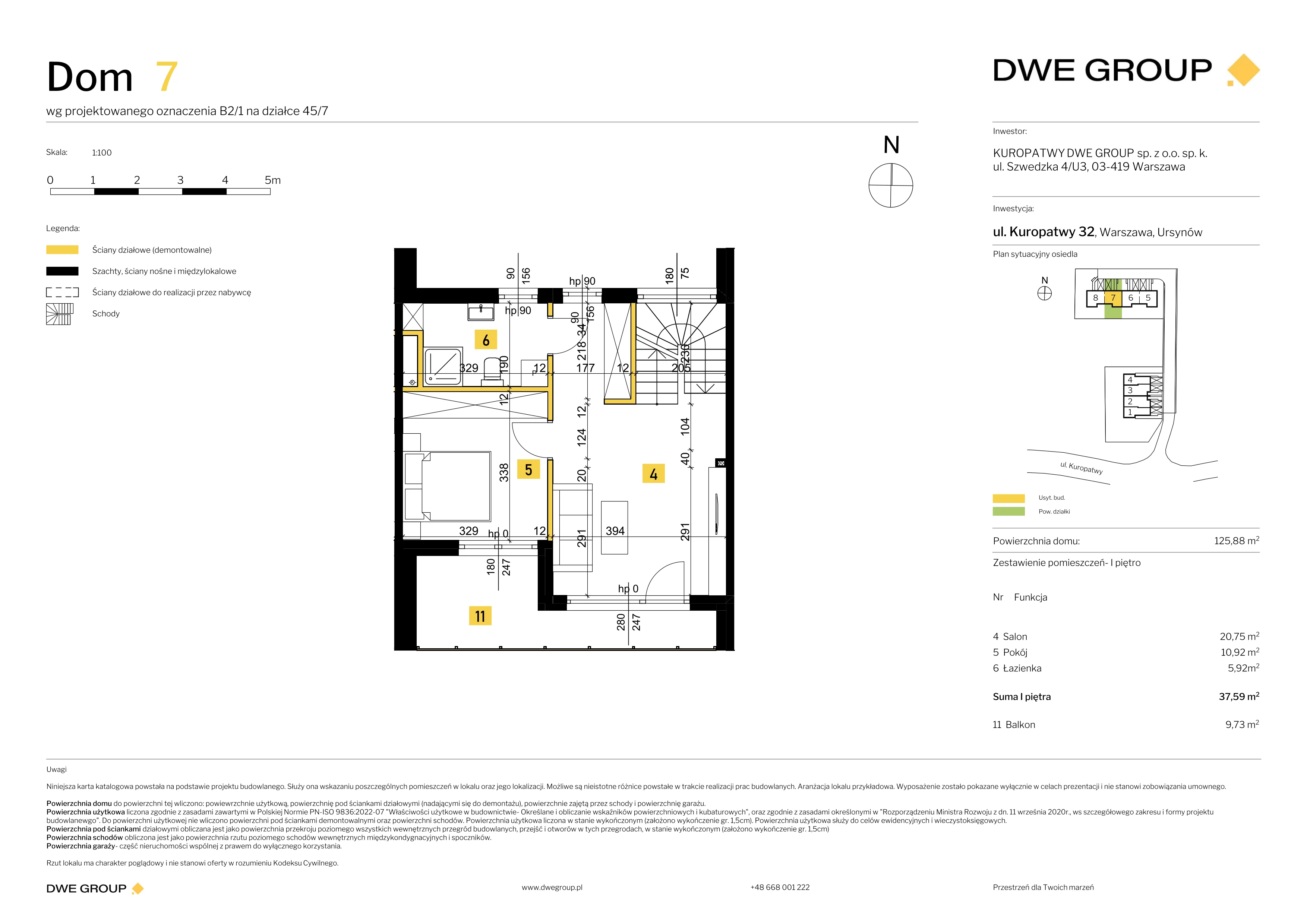 Dom 125,88 m², oferta nr 7, Kuropatwy, Warszawa, Ursynów, ul. Kuropatwy 32